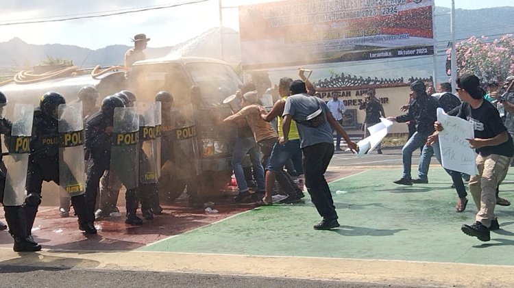 Simulasi Sispam Kota di Gelar Polres Flotim, dalam rangka Pengamanan Pemilu 2024