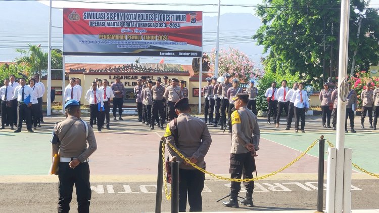 Dalam rangka Pemilu 2024 Kapolres Flotim Tegaskan hal ini kepada Anggotanya.