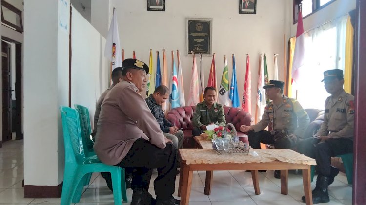 Satgas OMB Turangga Polres Flotim ke KPU Flotim Pastikan Tahapan berjalan aman