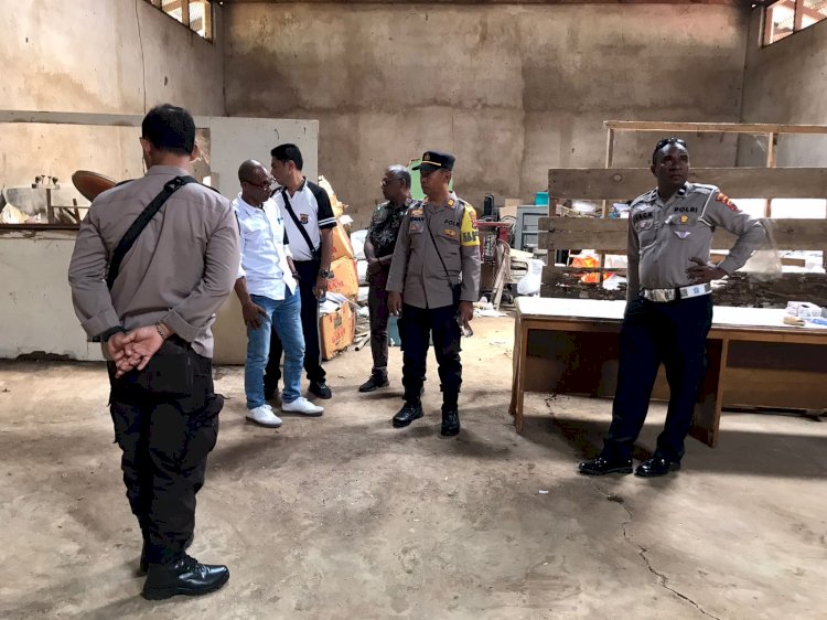 Polres Flotim melalui Satgas OMB Laksanakan Patroli Ke Gudang Logistik KPU Kab. Flotim