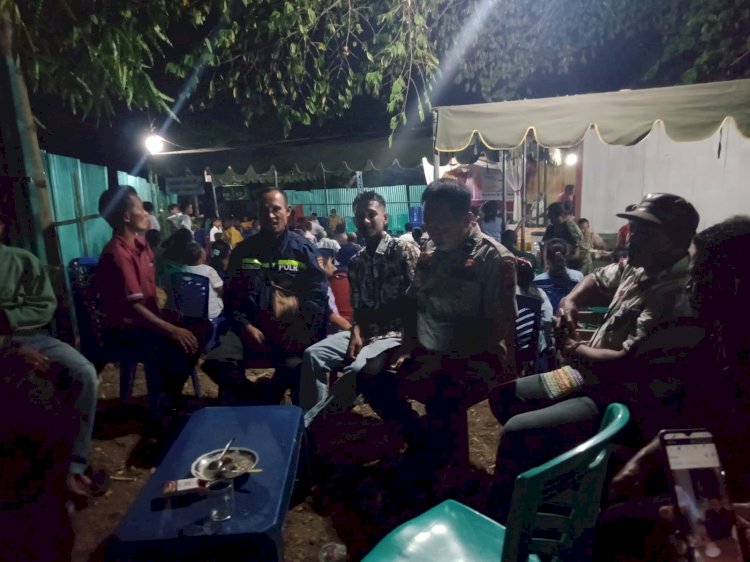 Cegah keributan saat Pesta Nikah , Bhabinkamtibmas hadir berikan himbauan