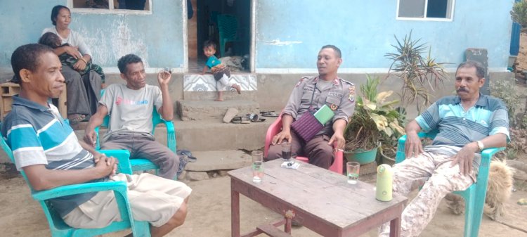 Waspadai TPPO!! Ini Pesan Bhabinkamtibmas Kepada warga masyarakat Desa Lite