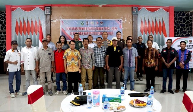 Polres Flotim Deklarasikan Pemilu Damai Tahun 2024