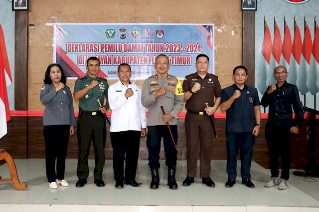 Polres Flotim Deklarasikan Pemilu Damai Tahun 2024