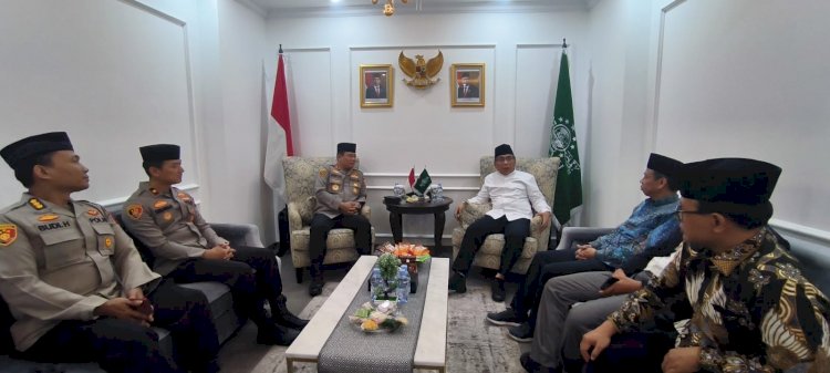 Dikunjungi Kaops NCS, Gus Yahya Nilai Polri Berhasil Jaga Ketentraman Jelang Pemilu