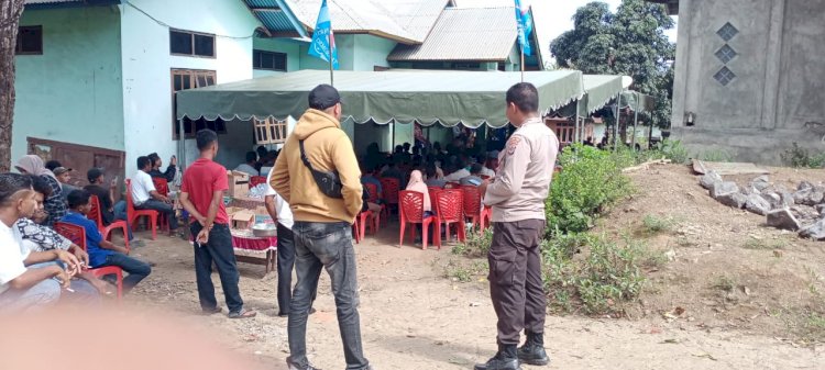 Pastikan aman, Polres Flotim lakukan Pengamanan dalam giat Kampanye terbatas di Dapil Flotim IV