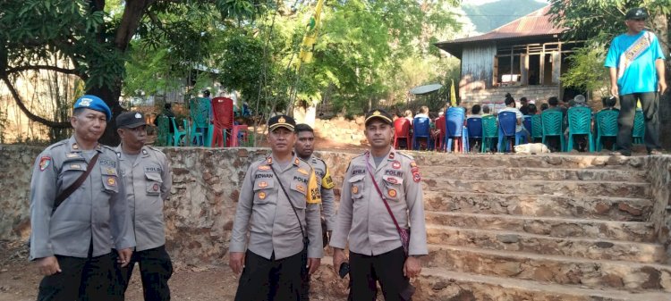 Pengamanan Kampanye Terbatas Satgas OMB Polres Flotim Dalam Tahapan Pemilu 2024