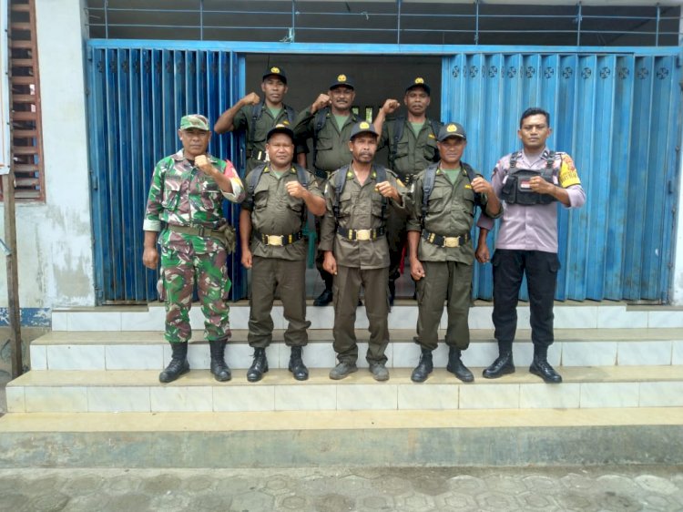 Mengasah Dan Tingkatkan Kemampuan Linmas, Bhabinkamtibmas Dan Babinsa Berikan Pelatihan PBB