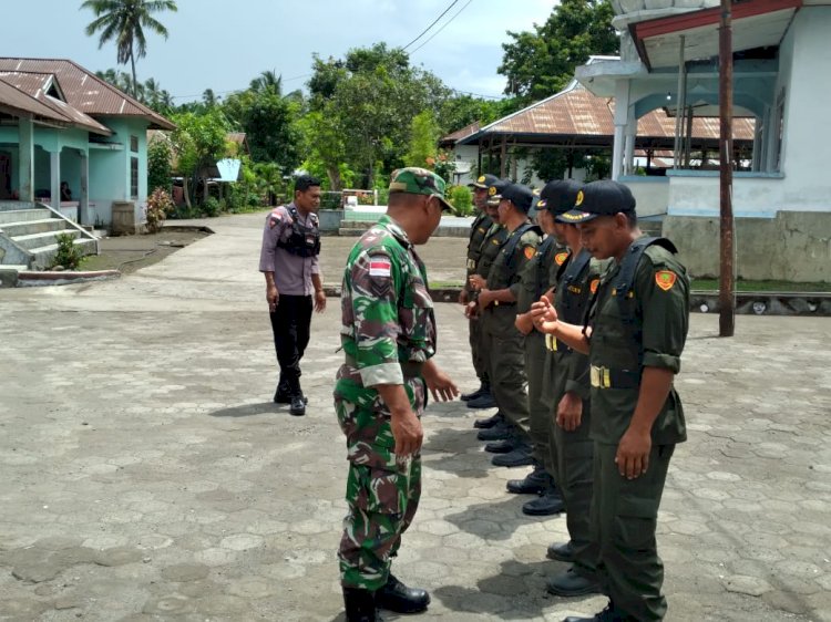 Mengasah Dan Tingkatkan Kemampuan Linmas, Bhabinkamtibmas Dan Babinsa Berikan Pelatihan PBB