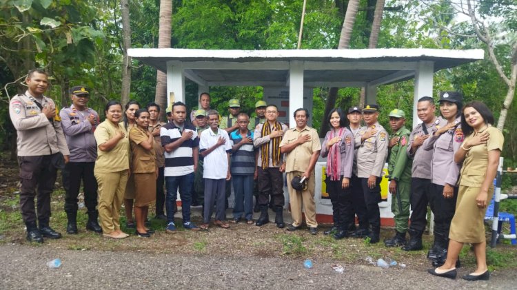 Team Supervisi Ditbinmas POLDA NTT Monitoring Pos Satkamling Desa Lewoloba Flores Timur