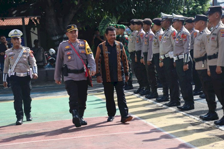 Polres Flotim Melaksanakan Apel Gelar Pasukan Operasi Lilin Turangga 2023