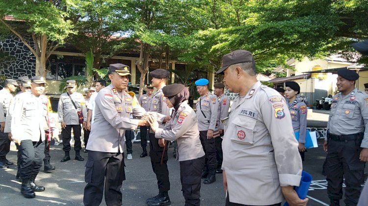 Harapan baru di tahun baru 2024, Motivasi Kapolres Flotim kepada anggotanya