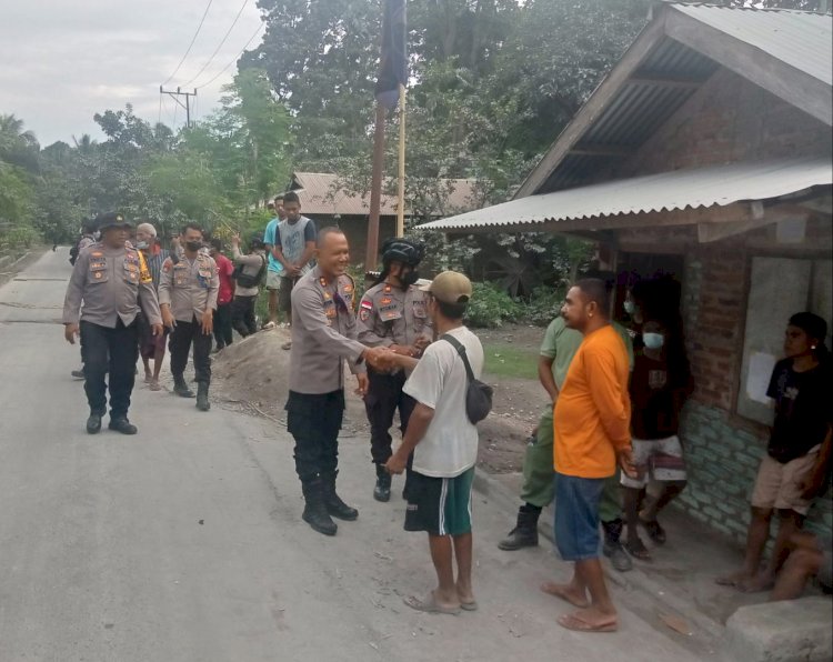 Kapolres Flotim Pimpin Patroli dialogis di seputar Lereng gunung Lewotobi  NTT.