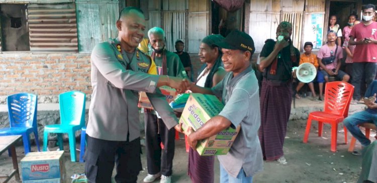 Kapolres Flotim Pimpin Patroli dialogis di seputar Lereng gunung Lewotobi  NTT.