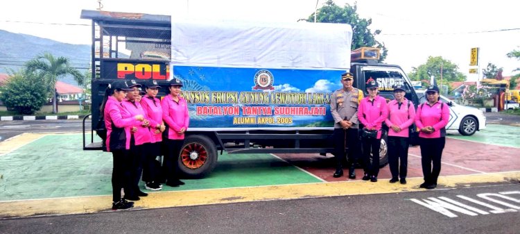 Bansos Untuk Korban Erupsi Gunung Lewotobi Laki-Laki: Batalyon Tantya Sudhirajati Alumni Akpol 2003 Memberikan Bantuan