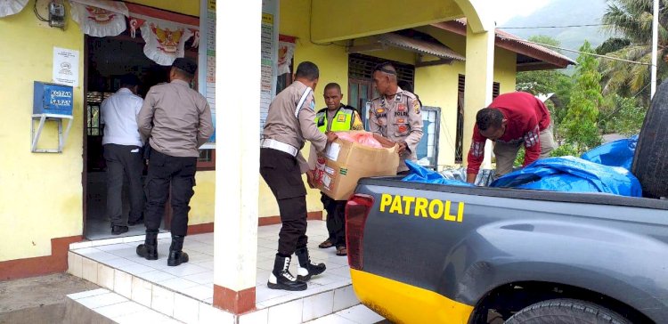 Bantuan dan Pengawasan Polsek Wulanggitang di Tengah Bencana Alam Erupsi Gunung Lewotobi Laki