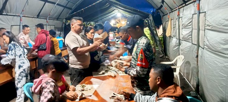 Bantuan dan Pengawasan Polsek Wulanggitang di Tengah Bencana Alam Erupsi Gunung Lewotobi Laki