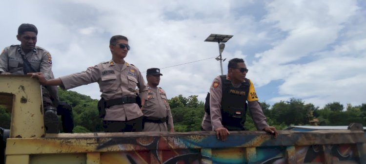 Apel Kesiapan Polres Flotim Dalam  Pengamanan Kampanye  Terbuka di Lapangan Suku Tokan  Pemilu 2024.