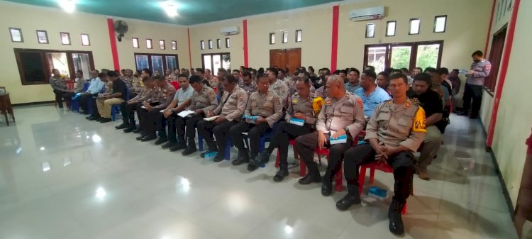 BIMTEK Kesiapan PAM TPS POLRES FLOTIM Pada Pemilu serentak 2024.
