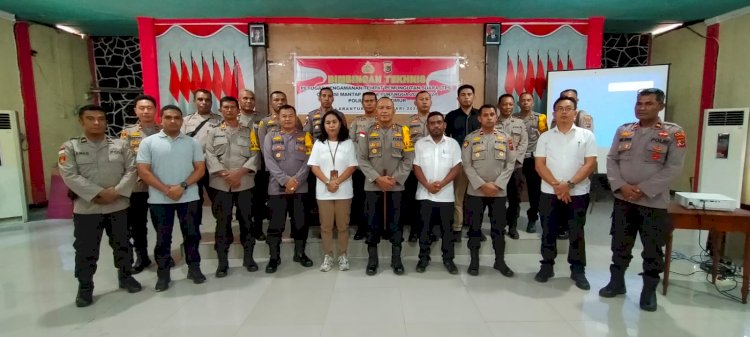BIMTEK Kesiapan PAM TPS POLRES FLOTIM Pada Pemilu serentak 2024.