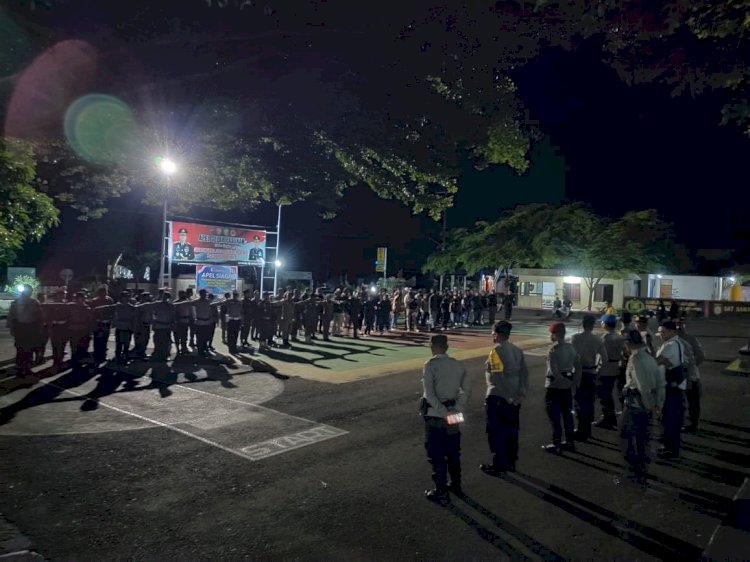 Polres Flotim Menggelar Apel Siaga Pengawasan Masa Tenang, Pemungutan Dan Perhitungan Suara Pemilihan Umum 2024