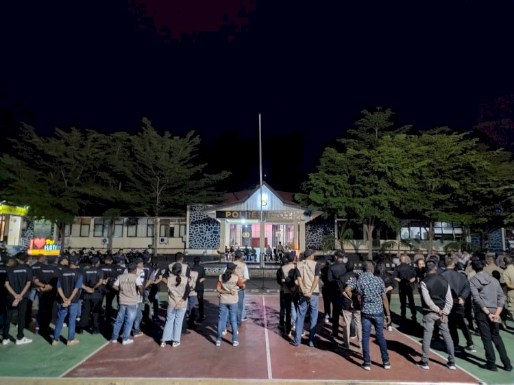 Polres Flotim Menggelar Apel Siaga Pengawasan Masa Tenang, Pemungutan Dan Perhitungan Suara Pemilihan Umum 2024