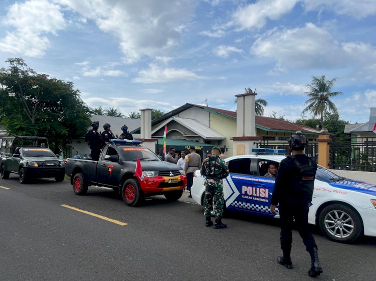 Sinegritas TNI POLRI, Polres Flotim Laksanakan Patroli Gabungan Dalam Rangka Hari Pencoblosan Pemilu 2024