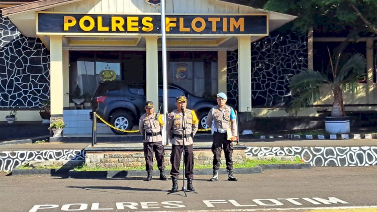Arahan Kapolres Flotim terkait Pengamanan Anggota pada tahapan Pleno di PPK Se-Kab. Flotim.