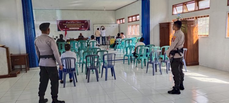 Sinegritas TNI POlLRI Mengamankan Rapat Pleno Rekapitulasi Perolehan Suara Pemilihan Umum 2024.
