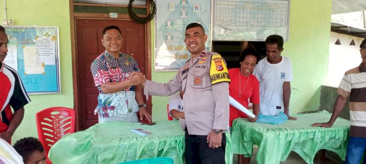 Wujud Kedekatan Masyarakat, Bhabinkamtibmas Sambangi Posyandu Di Wilayah Binaannya