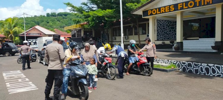 13 pelanggar terjaring Operasi keselamatan Turangga 2024 Polres Flores Timur di Hari pertama Operasi.