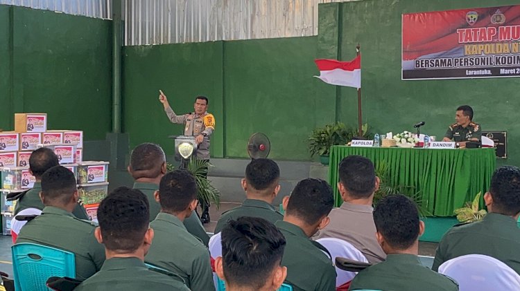 Tatap muka Kapolda NTT bersama jajaran Kodim 1624/Flotim, 