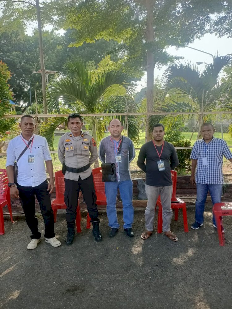 Wujudkan Ibadah Yang Nyaman Kondusif, Personil Polres Flotim Lakukan Pengamanan Misa Kamis Putih Di Gereja Katholik Katedral Larantuka
