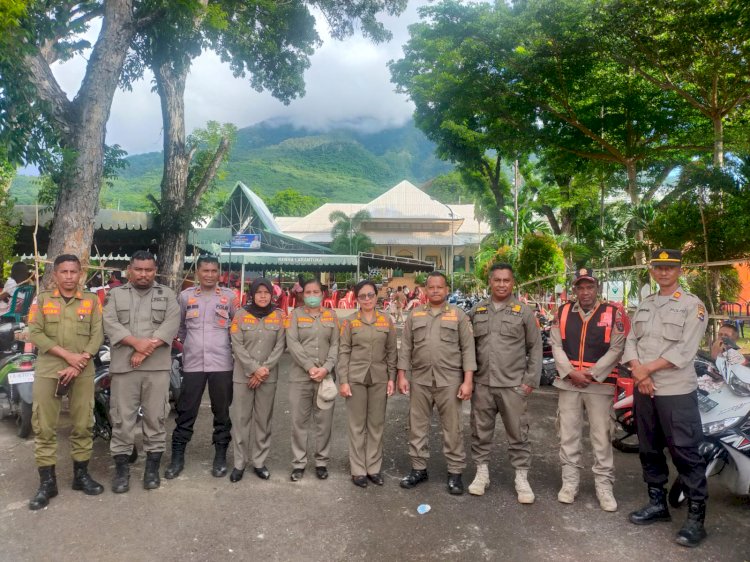 Sinegritas Polres Flotim Bersama Instansi Terkait Menjadi Garda Terdepan Mengamankan Ibadah Paskah Semana Santa