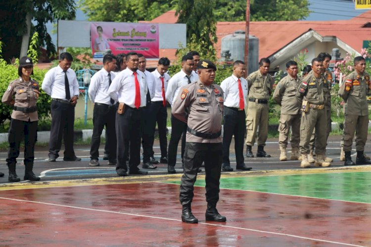 Polres Flotim Laksanakan Apel Gelar Pasukan Operasi Ketupat Turangga 2024