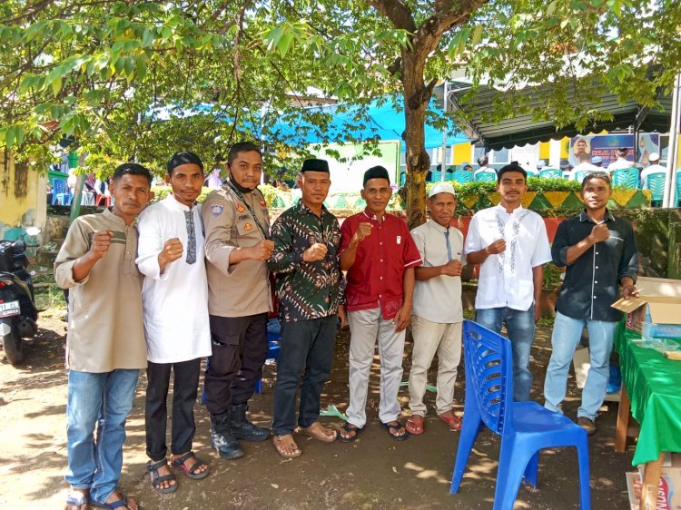 Menjamin Rasa Aman Dan Nyaman, Bhabinkamtibmas Monitor Kegiatan Halal Bihalal Di Desa Lamahoda
