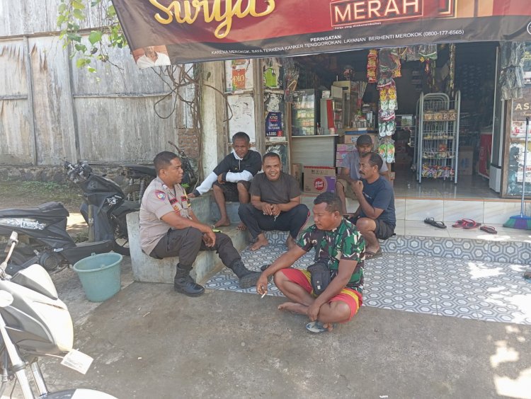 Wujud Kedekatan Polri Bersama Warga, Bhabinkamtibmas Himbau Tetap Berperan Aktif Untuk Bersama Ciptakan Yang Aman Di Desanya.