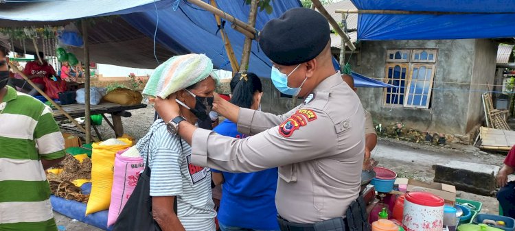 Erupsi gunung Lewotobi Laki Laki, Polsek Wulangitang lakukan Monitoring ,Himbauan dan aksi bagi Masker kepada Masyarakat terdampak