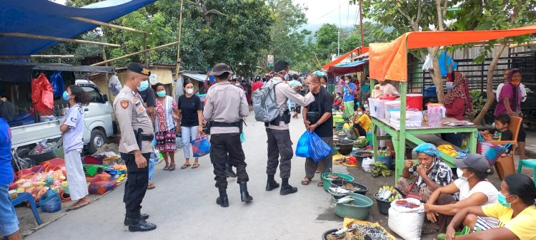 Erupsi gunung Lewotobi Laki Laki, Polsek Wulangitang lakukan Monitoring ,Himbauan dan aksi bagi Masker kepada Masyarakat terdampak