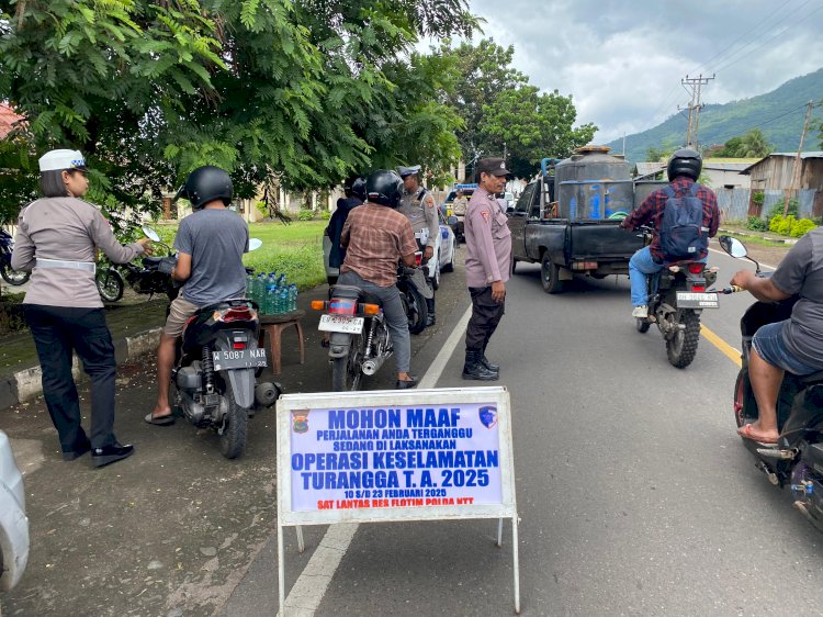 Kembali Gelar Operasi Keselamatan, Polres Flotim : Lengkapi Diri dan Surat Kendaraan