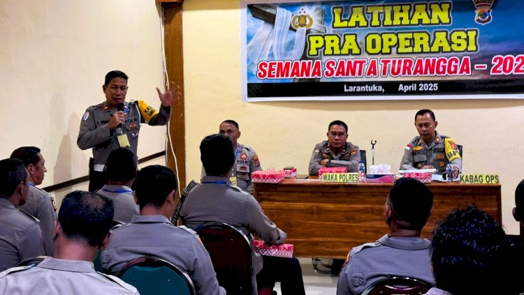 Polres Flores Timur Gelar Latihan Pra Operasi Semana Santa Turangga 2025