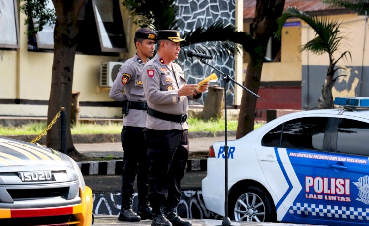 Wujudkan Situasi Kondusif Jelang Perayaan Paskah, Polres Flores Timur Gelar Pasukan Operasi