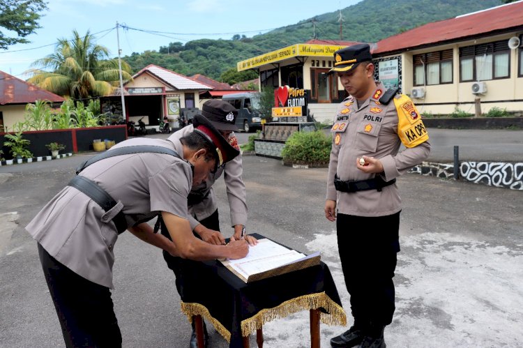 Kapolres Flotim Pimpin Pelantikan Kabag Logistik Polres Flores Timur