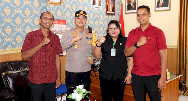 Perkuat Hubungan Antar Lembaga, Kapolres Flotim Silaturahmi Ke Ketua Pengadilan Negeri Larantuka