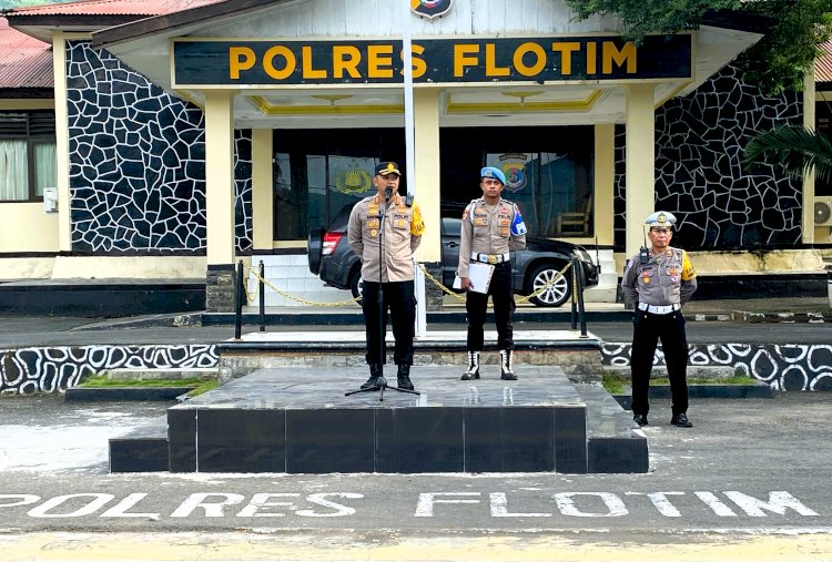 Apel Siaga May Day 2025, Kapolres Flotim Ingatkan Kewaspadaan dan Kebersihan