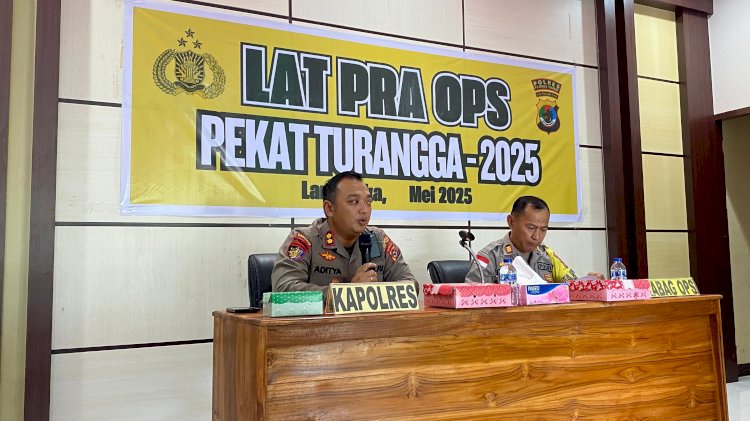Berantas Premanisme, Polres Flores Timur Gelar Latpra Ops Pekat Turangga 2025