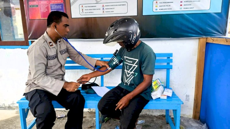 Sambut Hari Bhayangkara ke-79, Polres Flotim Gelar Pemeriksaan Kesehatan Gratis untuk Tukang Ojek di Larantuka