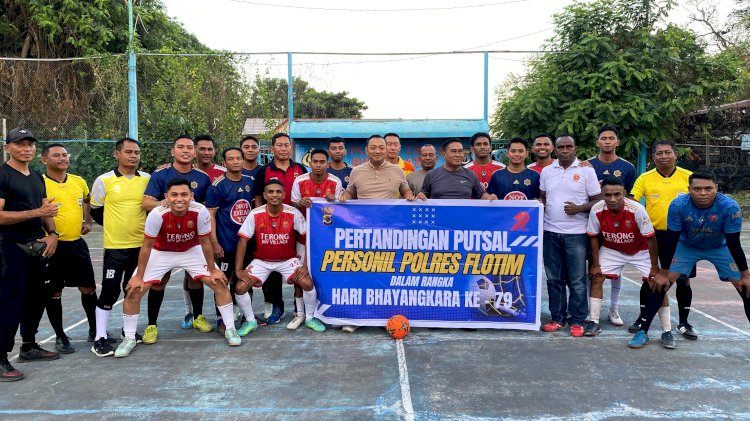 Derby Internal Polres Flotim: Sat Samapta Taklukkan Tim Gabungan di Final Futsal