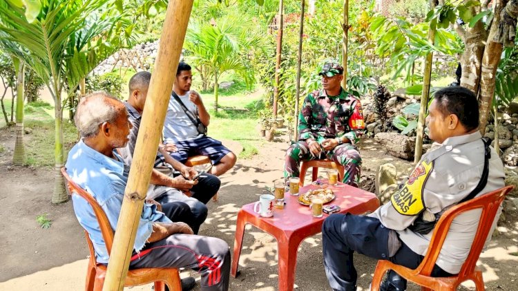 Bhabinkamtibmas Desa Hewa Sambangi Warga, Ajak Dukung Koperasi dan Waspada Bencana