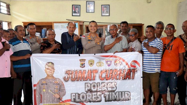 Kapolres Flores Timur Gelar Jumat Curhat di Kelurahan Postoh, Serap Aspirasi dan Ajak Warga Jaga Kamtibmas